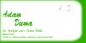 adam duma business card